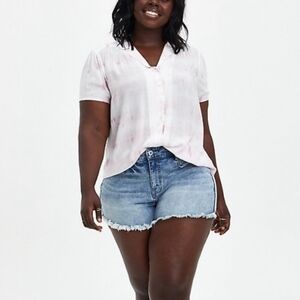 Torrid Challis Dolman Button-Down Shirt